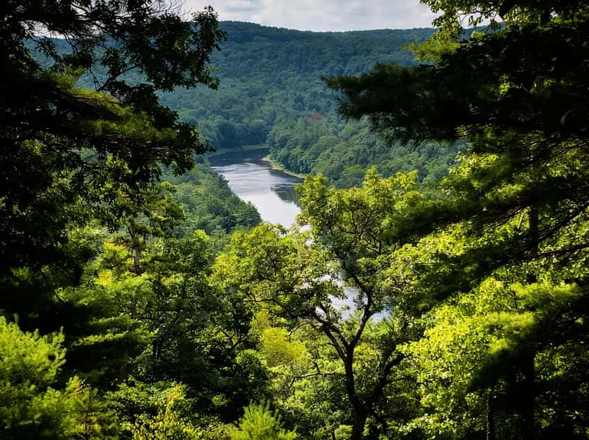 Seneca Point overlook of the Clarion River Valley