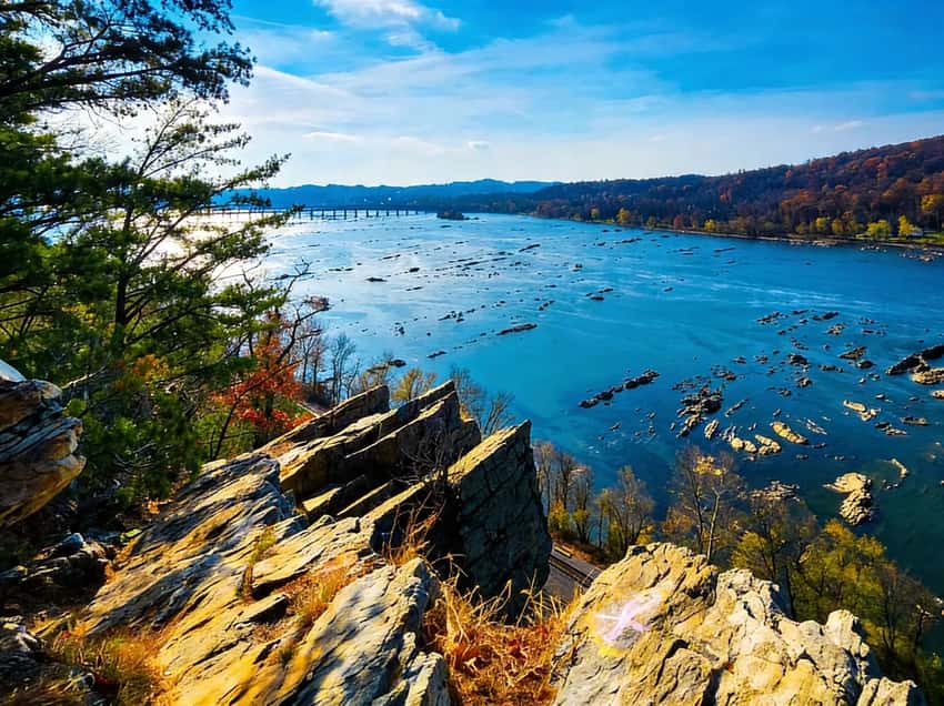 View of the bridge from Chickies Rock Overlook.