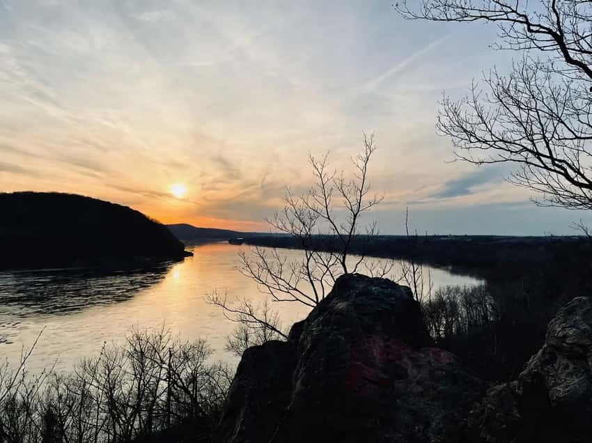 Stunning sunset at Chickies Rock Overlook.