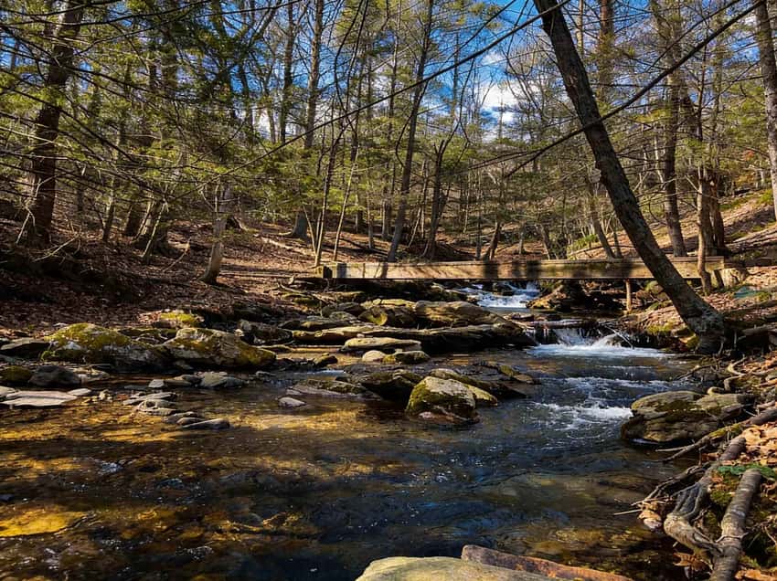 Close-up of a waterfall at Seven Tubs